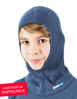Schalmütze für Jungen mit Neurodermitis - Jeansblau - Doppelpack