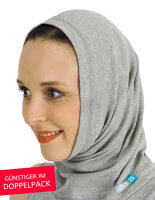 Loop scarf for women with neurodermatitis - grey - pack of two