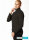 EMF Protection Mens Long sleeve Shirt with Stand-up collar - black