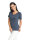 Short-sleeved shirt raglan - silver-coated garments for women with neurodermatitis - jeans blue