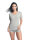 Short-sleeved shirt raglan - silver-coated garments for women with neurodermatitis - grey