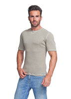 Short-sleeved shirt N - silver-coated textiles for men with neurodermatitis - grey