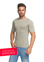 Short-sleeved shirt N - silver-coated textiles for men with neurodermatitis - grey - pack of two