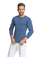 Long-sleeved shirt N for men with neurodermatitis - jeans blue