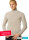 EMF Protection Mens Long sleeve Shirt with Stand-up collar - beige - pack of two 50/52