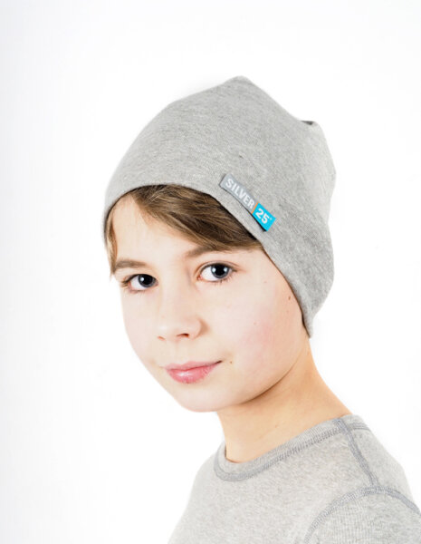 Mütze für Jungen mit Neurodermitis - grau