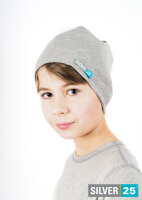 Mütze für Jungen mit Neurodermitis - grau