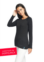 Strahlenschutz Raglan Langarm-Shirt für Damen - schwarz - Doppelpack 44/46