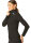 EMF Protection Womens Long-sleeved Shirt with stand-up collar - black 32/34
